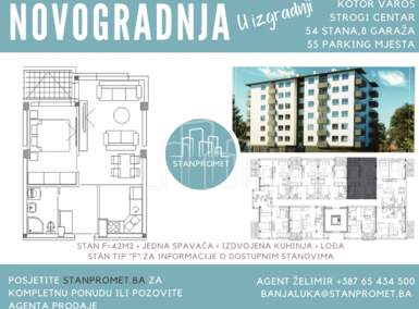 Jednosoban stan, Banja Luka, prodaja, 42m2, 77700KM, id966