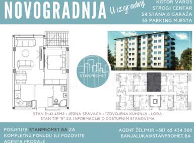 Jednosoban stan, Banja Luka, prodaja, 41m2, 76682KM, id967