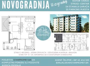 Jednosoban stan, Banja Luka, prodaja, 48m2, 89817KM, id969