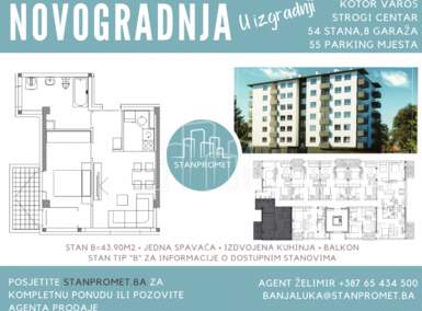 Jednosoban stan, Banja Luka, prodaja, 43m2, 81215KM, id970